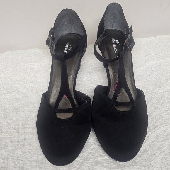 Ros Hommerson Black Heidi Retro Sandal Pin-Up Girl Heel 70s Style Size 10 Womens - Picture 9 of 9